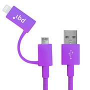 Lightningケーブル アイ・ケーブル デュプラグ90 パープル 6PCG-008R0012A