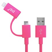 Lightningケーブル アイ・ケーブル デュプラグ90 ピンク 6PCG-008R0013A