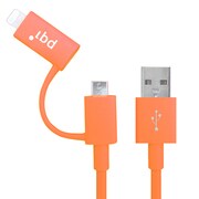 Lightningケーブル アイ・ケーブル デュプラグ90 オレンジ 6PCG-008R0014A