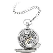 手巻き ARCAFUTURA(アルカフトゥーラ) Mechanical Skeleton Poket スケルトン シルバーインナーダイヤル RM チェーン付 56523CPSSK