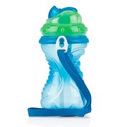 対象月齢：12ヶ月～ FDNB1014901 ストラップ付ストローボトル 420ml ブルー