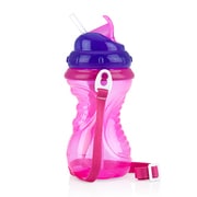 対象月齢：12ヶ月～ FDNB1014903 ストラップ付ストローボトル 420ml ピンク