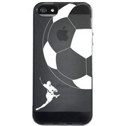 ipc-y-052 [クリアケース iPhone SE/5s/5用 サッカーSHOOOOT！！BK]