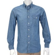 Mサイズ ブルー シャツ 長袖 M B28 BLUE
