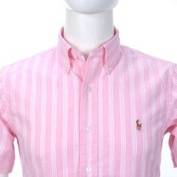 Ralph Lauren ポロシャツ ホワイト/ピンクストライプ 258b4fee-8dee-4b09-9cd8-