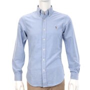 Lサイズ ブルー シャツ 長袖 L B28 BLUE