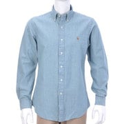 Sサイズ ブルー シャツ 長袖 S B28 BLUE