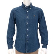 Mサイズ ブルー シャツ 長袖 M B28 BLUE