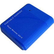 LED付乾電池式充電器 12cm microUSBケーブル付 単3×4本タイプ ブルー RM-2545BL