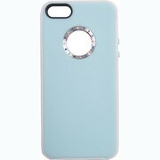 IPH-520-BL [Dual&Glossy SwarovskiCystal ringcase for iPhone5s Blue]