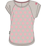 DDX07 [AT SS ヘザードッドTシャツ 半袖 レディース J/L パｰルグレｰ S14]