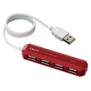 4ポートUSB2.0ハブ レッド UH-2214NUR