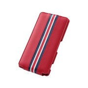 RT-SO03FLC4/R [Xperia Z2 SO-03F用 フラップタイプ・トリコロール・レザージャケット/レッド]