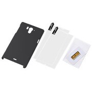 AQUOS ZETA SH-04F用 ラバーコーティング・シェルジャケット/マットブラック RT-SH04FC4/B