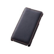 AQUOS ZETA SH-04F用 フラップタイプ・レザージャケット(合皮タイプ)/ブラック RT-SH04FLC1/B