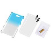 RT-SOL25C5/CA [Xperia ZL2 SOL25 ハードコーティンググラデーション シェルジャケット クリア/ブルー]