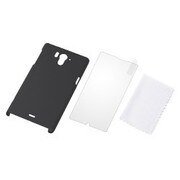 RT-SH04FG4/B [AQUOS ZETA SH-04F用 マットハードコーティング・シェルジャケット・プレミアムセット/マットブラック]