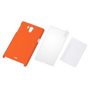 RT-SH04FG4/O [AQUOS ZETA SH-04F用 マットハードコーティング・シェルジャケット・プレミアムセット/マットオレンジ]