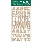 ダイカット文字シール レザーベージュ 大文字 TM00201