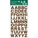 ダイカット文字シール レザーブラウン 大文字 TM00202