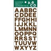 ダイカット文字シール レザーブラウン 大文字 TM00202