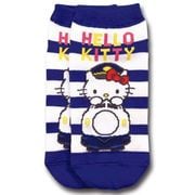 鉄下 新幹線×ハローキティ ソックス [新幹線0系 のっかり レディース靴下 ボーダー柄]