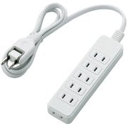 スイングプラグ電源タップ 6個口 1m ホワイト T-S02-2610WH