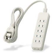 ほこり防止シャッター付 スイングプラグ電源タップ 6個口 2m ホワイト T-ST02-22620WH
