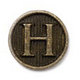 DHI-IN-H [iCharm Home Button Accessory "Initial" イニシャルH ホームボタンシール]