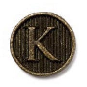 DHI-IN-K [iCharm Home Button Accessory "Initial" イニシャルK ホームボタンシール]