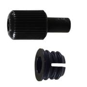 プラスチック オニメダボB クロmm 1袋(4個入)×5 JO-438