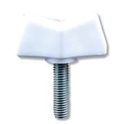 JO-843 [ナイロン 蝶ボルト シロNo2 M5×20mm 1袋(2個入)×5]