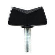 JO-856 [ナイロン 蝶ボルト クロNo1 M4×10mm 1袋(4個入)×5]