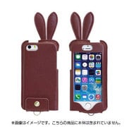 iPhone 5s/5c/5専用 うさぎみみ本革ケース 液晶保護フィルムなし [レッド]