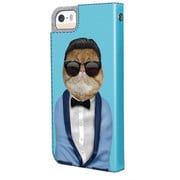 PET-I5S-FKR02 PETS ROCK Premium Folio Korea Baby Blue for iPhone5S [iPhone SE/5s/5用ケース]