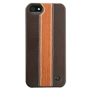 iPhone5/5s スマートフォンケース ハードカバー ウッド&本革張りハードケース