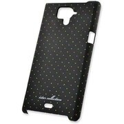AQ04-BG-02 SH04F [docomo AQOUS ZATA SH-04F専用 ラバーケース カラフルドットブラック]