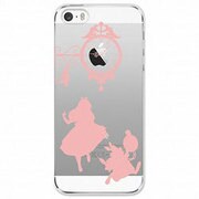 IQ-IP5ORAW-PK [iPhone SE/5s/5用オリジナルプリントケース アリス×ラビット 時計 （クリア）ライトピンク]