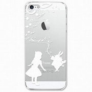 IQ-IP5ORAM-WH [iPhone SE/5s/5用オリジナルプリントケース アリス×ラビット Music （クリア）ホワイト]