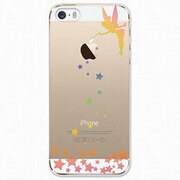 IQ-IP5ORT-RB [iPhone SE/5s/5用オリジナルプリントケース ティンカーベル （クリア）レインボー]