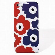 ASP-IP5FHRDNV [iPhone5/5s花柄ハードケース レッド×ネイビー]