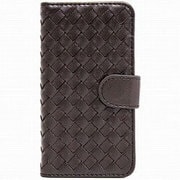 IQ-IP5RA-DBR [iPhone SE/5s/5用 ラティス横開きレザーケース ダークブラウン]