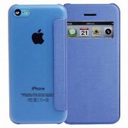 ASP-I5CKY-BL [iPhone5c 小窓付き横開きケース ブルー]