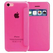 ASP-I5CKY-PK [iPhone5c 小窓付き横開きケース ピンク]