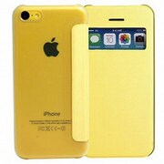 ASP-I5CKY-YE [iPhone5c 小窓付き横開きケース イエロー]