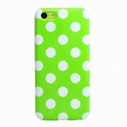 ASP-I5CDT-GR [iPhone5c ドット柄TPUケース グリーン]