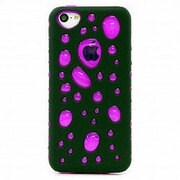 IQ-IP5C-BKPU [iPhone5c バブルデザインケース ブラック×パープル]