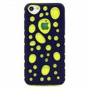 IQ-IP5C-BKYE [iPhone5c バブルデザインケース ブラック×イエロー]