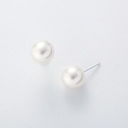 シリコンキャッチ付 K14WG　パール9.5mm　ピアス