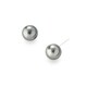 シリコンキャッチ付 K18WG　ブラックパール9.0mm　ピアス